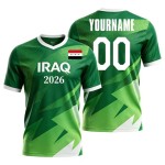 Adult Men's Short Sleeve Sport Jersey Set, Iraq 2026 World Cup Football Kit